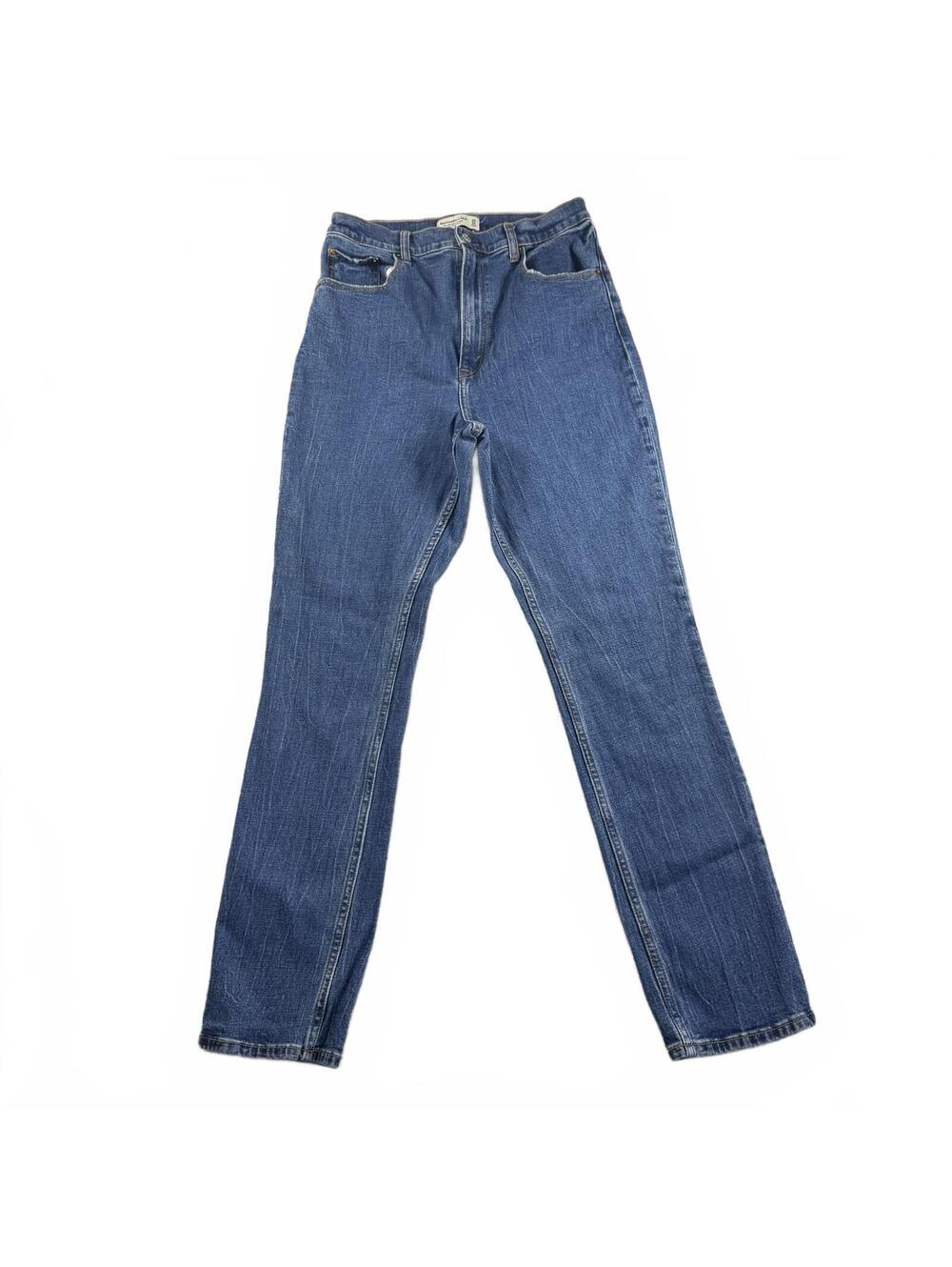 Abercrombie Fitch 90s Slim Straight Ultra High Rise Jeans Womens 30 10 Curve